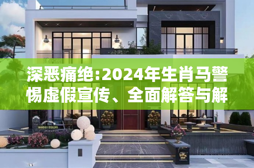 深恶痛绝:2024年生肖马警惕虚假宣传、全面解答与解释