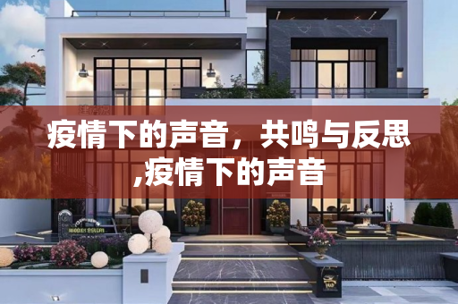 疫情下的声音，共鸣与反思,疫情下的声音