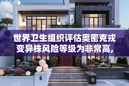世界卫生组织评估奥密克戎变异株风险等级为非常高,世卫:奥密克戎风险等级为非常