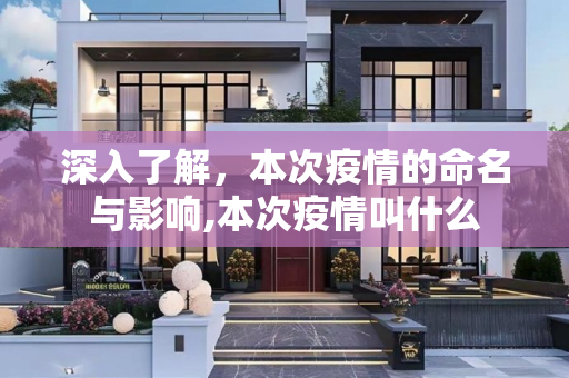 深入了解，本次疫情的命名与影响,本次疫情叫什么