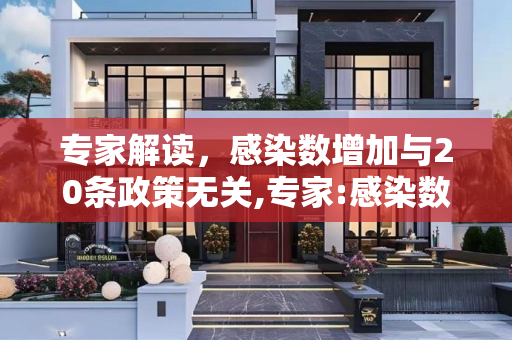 专家解读，感染数增加与20条政策无关,专家:感染数增加与20条无关
